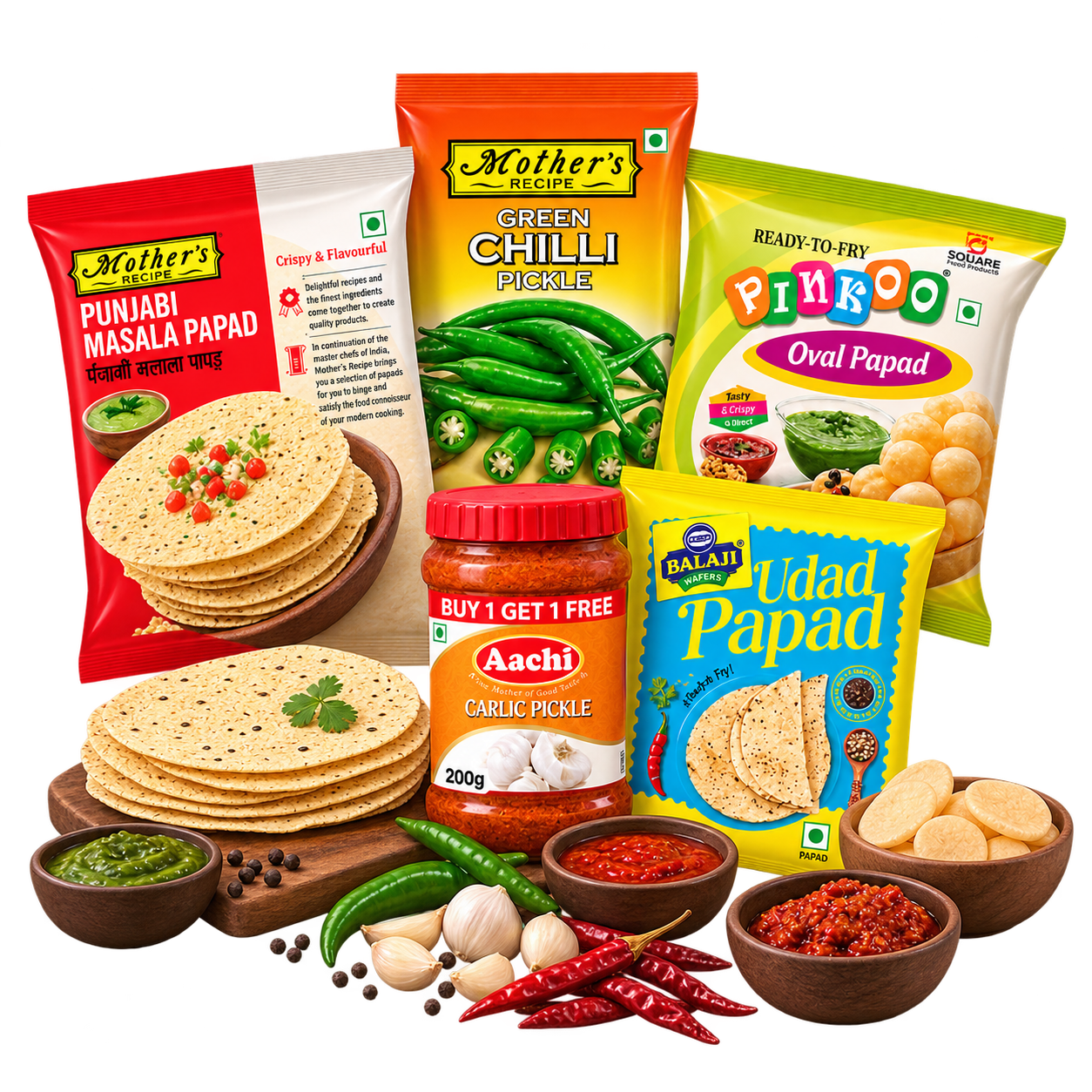 Papad, Achar & Chutney