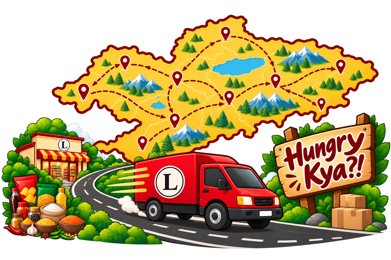 Lucky's Indian grocery delivery across Kyrgyzstan